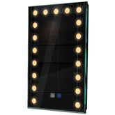 Specchio LED Verticale | Pulsanti touch | Funzione anti-appannamento | Luce bianca calda - Reyze Serie Salono Modello 6